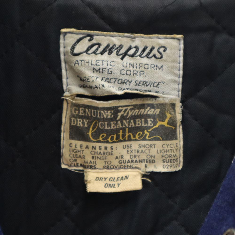 CAMPUS 70s vintage Stajan Navy system Leather sleeve blouson Men's Used