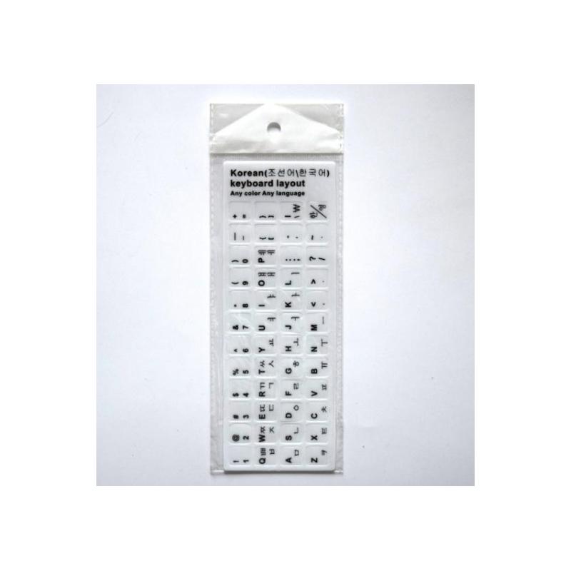 Наклейки для набора текста на клавиатуре с корейской и английской раскладкой T-KS48W(Korean/English)