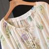 Women's Floral Long-Sleeve Pullover Blouse