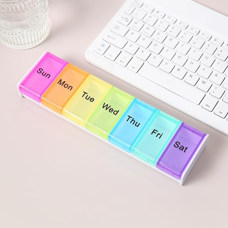

New Weekly Premuim Portable Large 7 Day 7 Grids Pill Case Storage Organizer Daily Box Container for Medicine Vitamin Fish Oil