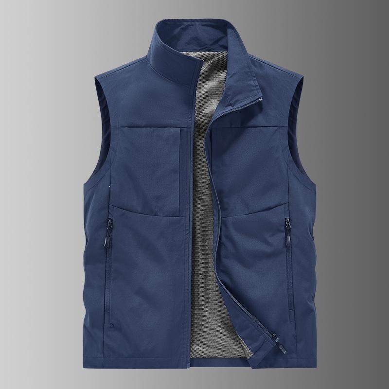 T 30968 Thin Solid Color Vest Jacket