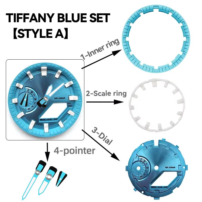 GA2100 watch Accessories Mod kit For Casio G-shock GA-2100 2110 Watch Scale Ring Metal dial Set | Steel case rubber strap Parts