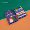 Cartoon Christmas Crayons: Non-Staining Oil Pastels, 8 or 12 Colors - Perfect Small Gifts for Kids