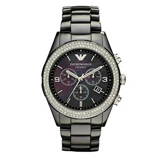 

Emporio Armani AR1455 Black Ceramica White Crystal Ladies Watch Watch [Used]
