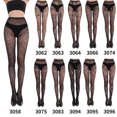 "Nuevas Medias de Red con Murciélagos Jacquard para Halloween y Medias Sexy, Disponibles en Tallas Grandes"