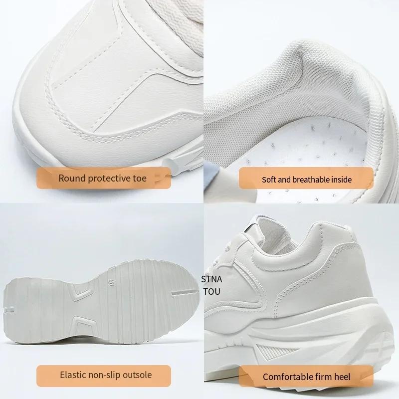 Chunky Sneakers Fashion Men Shoes Brand White Male Casual Shoes Autumn Platform Vulcanized Shoes  New