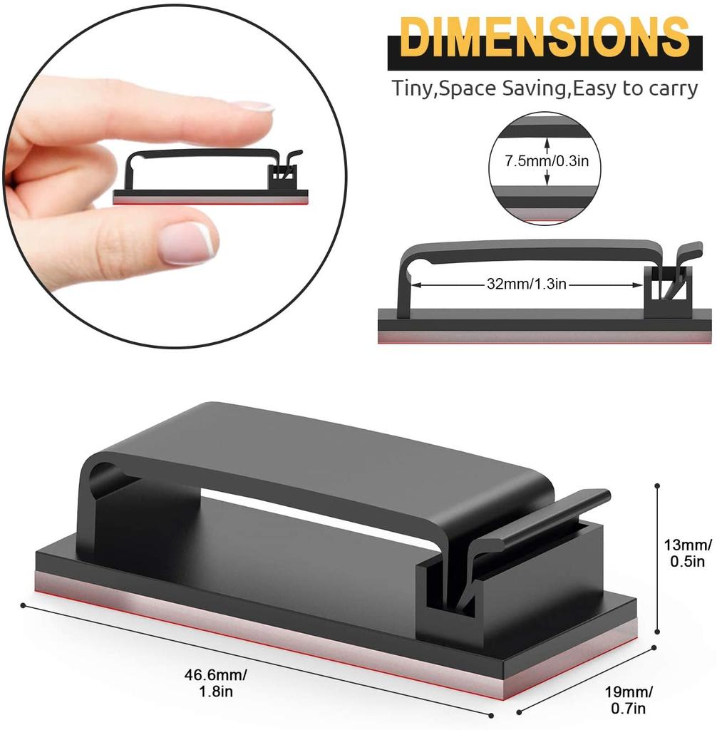 Adhesive Cable Fixing Clip Adhesive Cable Tray Clip Adhesive Fixing Clips Adhesive Wire Fixing Buckle Fixing Seat Winding Device