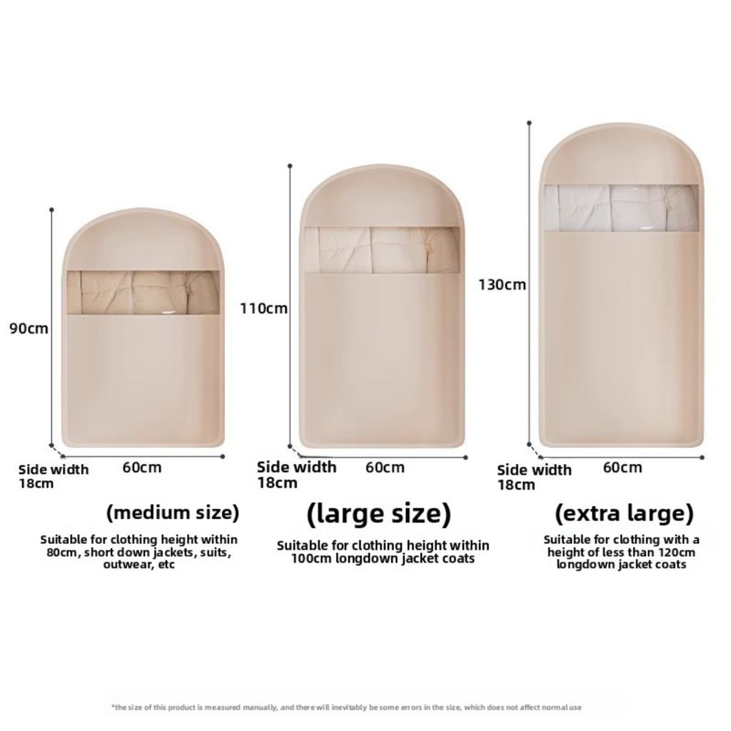 New Down Jacket Compression Dust Cover Wardrobe Clothes Dust Bag - Hanging Household Transparent Garment Hanger Bags, Space Saving Storage Organizer