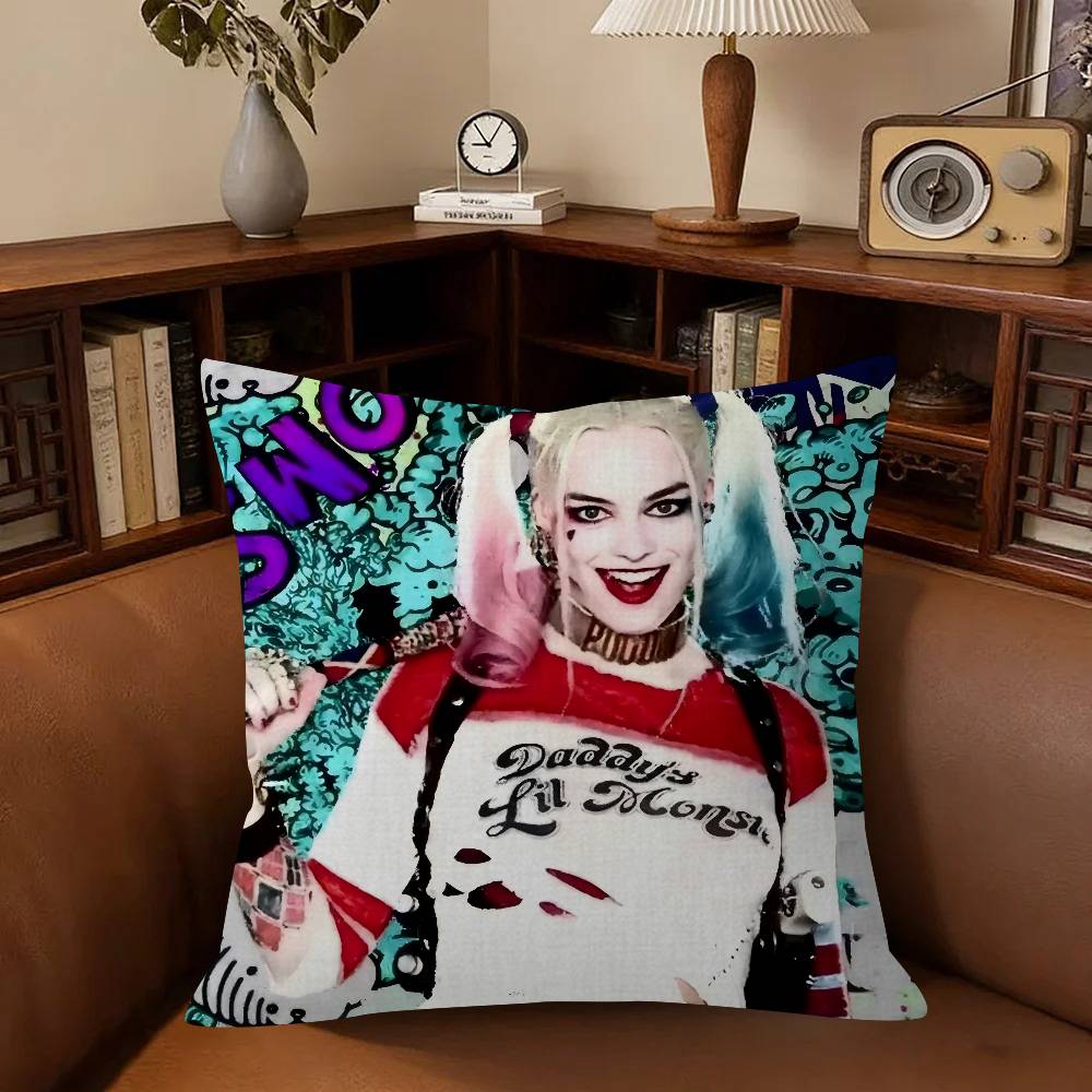 Cushion Cover Inches Farmhouse Decor Home Throw Pillow Covers For Couch Decorations Movie H-H-Harley Cool Quinn