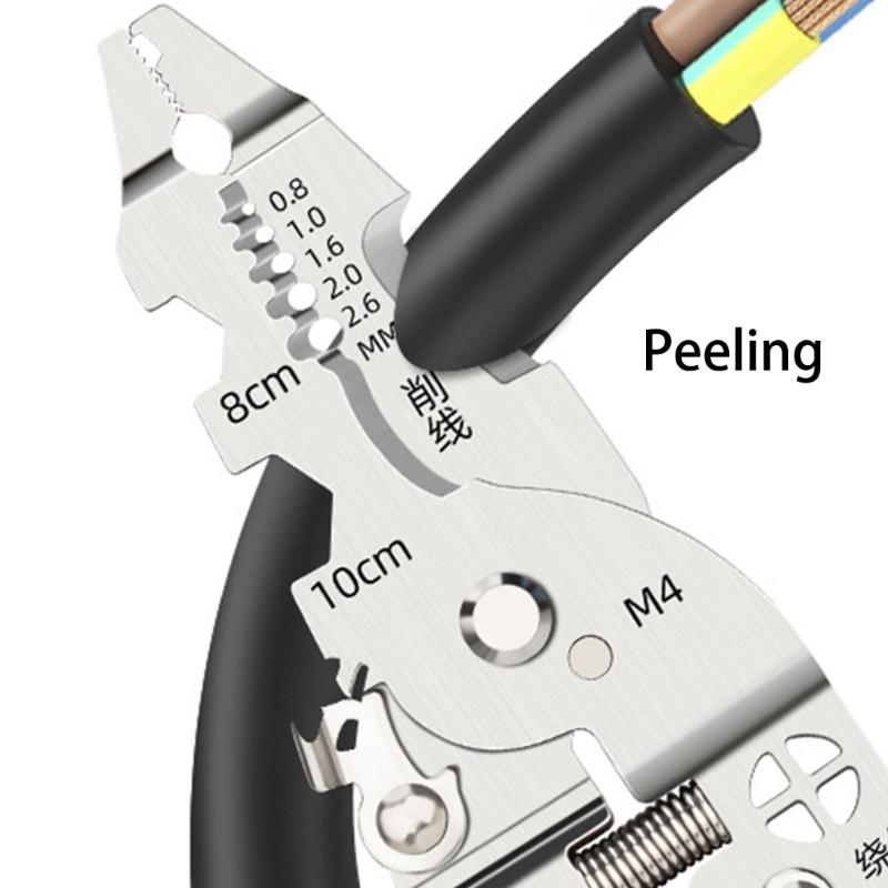 Professional 3 In 1 Wire Stripping Tool with Voltages Detection and Accuracy Cutting Blade for Electricians and DIY Projects