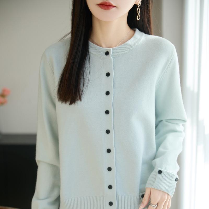 Women S Cotton Knit Cardigan Autumn Winter Warm Casual Sweater