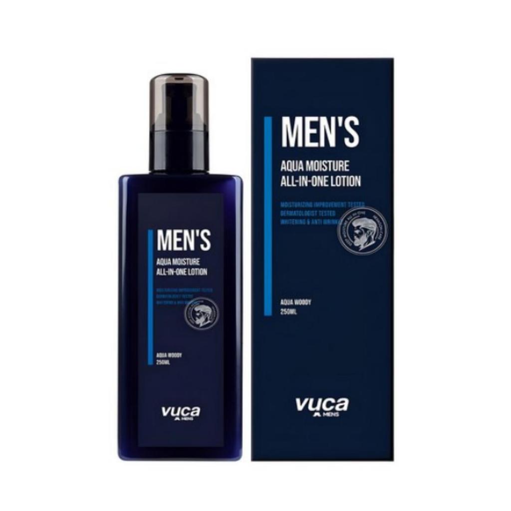 Bucaa Men’s Aqua Moisture All-in-One Lotion, Aqua Woody Scent, 250ml, 1pc