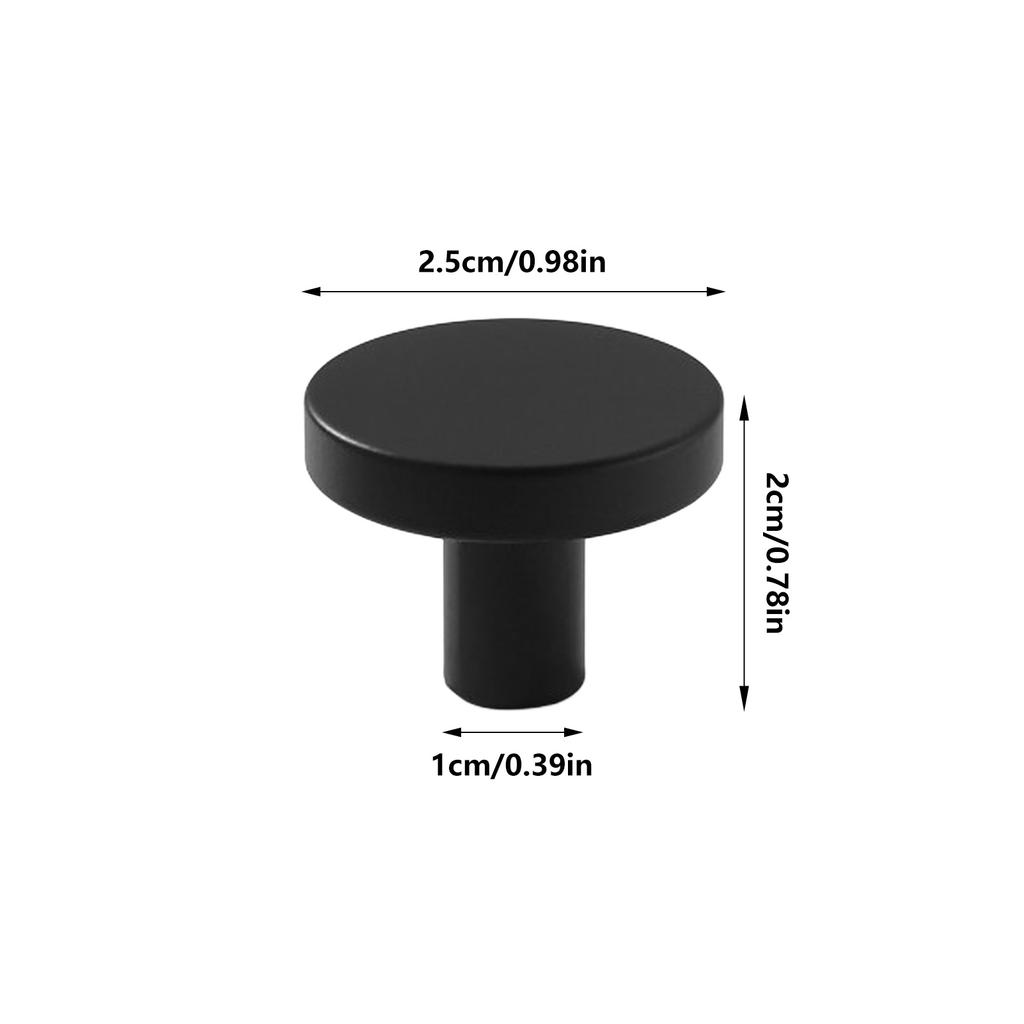 Aluminum Alloy Round Cabinet Knob Single Hole Furniture Handle Durable Corrosion Resistant Hardware for Drawer Wardrobe Door