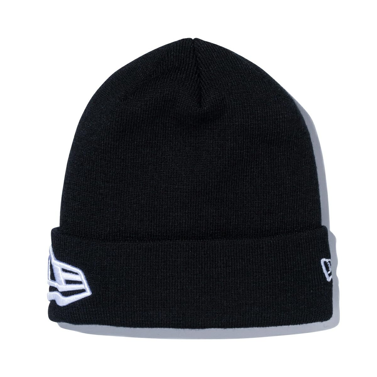 

New Era Cuff Knit Cap with Flag Free Basic Cuff Knit Flag Logo, Black/White, Black/White