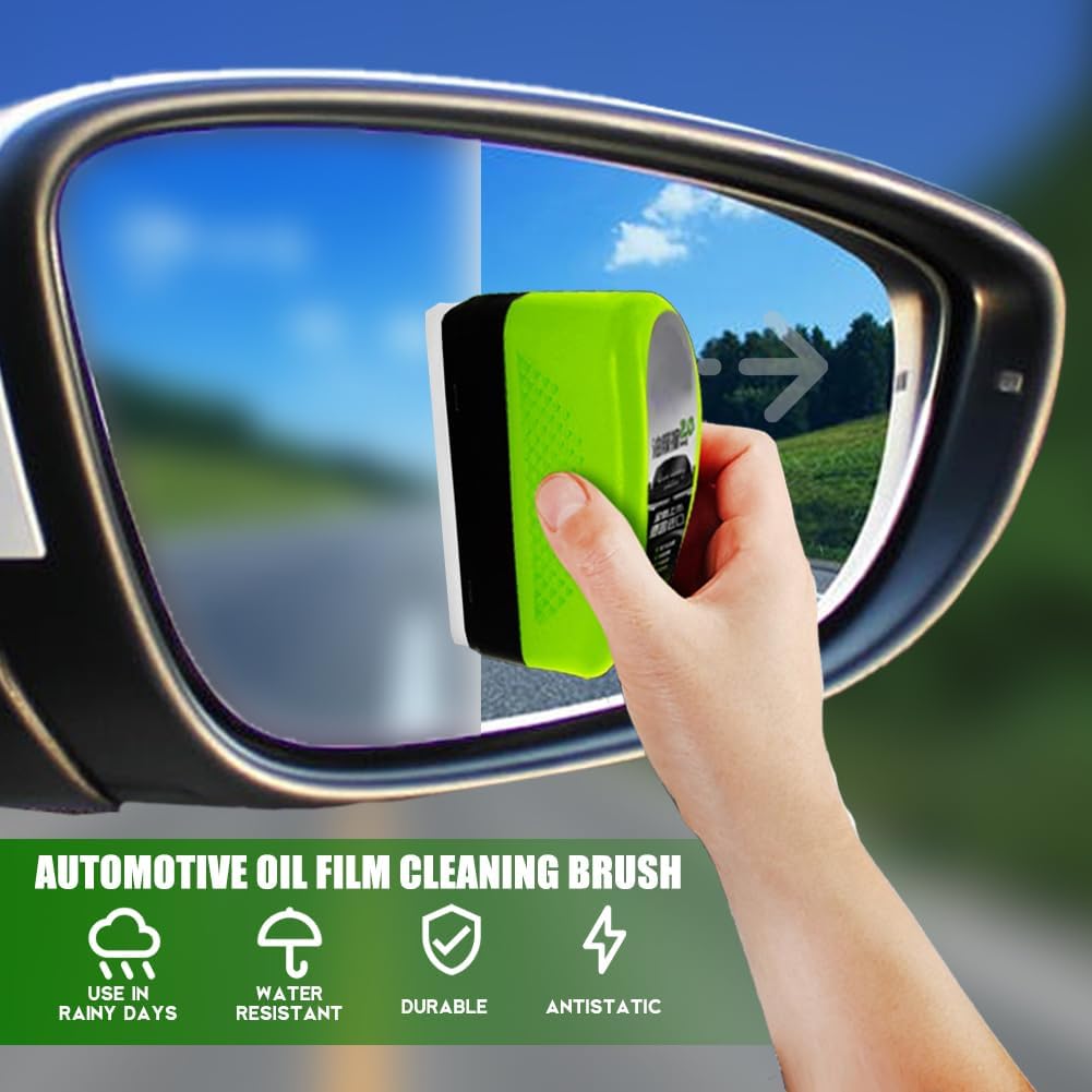 Car Window Cleaner Clearview Shield Automotive Oil Film Cleaning Brush, Glass Oil Film Remover, Glass Cleaning Board for Instant Clarity