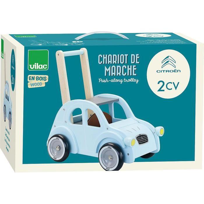Chariot De Marche - Vilac - Citroën 2CV - Bois - Rouge - Mixte