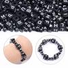 50-100 Stück Schwarze Acryl Buchstabenperlen A-Z Alphabetperlen Würfel Abstandshalterperlen Für DIY Armband Halskette Schmuckherstellung Zubehör
