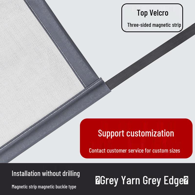 Mosquito Net Screen: Anti-Cat, No Drill, Easy Install, Velcro Attachment, Bedroom Model.