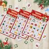Reward Stickers Christmas Bingo Game Reusable Bingo Toys Set  Children Gifts