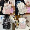 Rabbit Cute Star Bone Printed Student Backpack With Strap Decoration School For