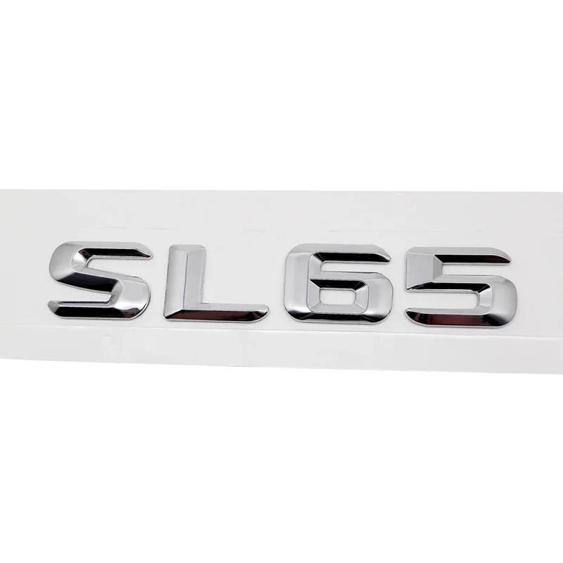 3D ABS Car Rear Trunk Badge Emblem Decals Sticker Decoration accessories for Mercedes Benz SL63 SL65 SL280 SL300 SL320 HG9