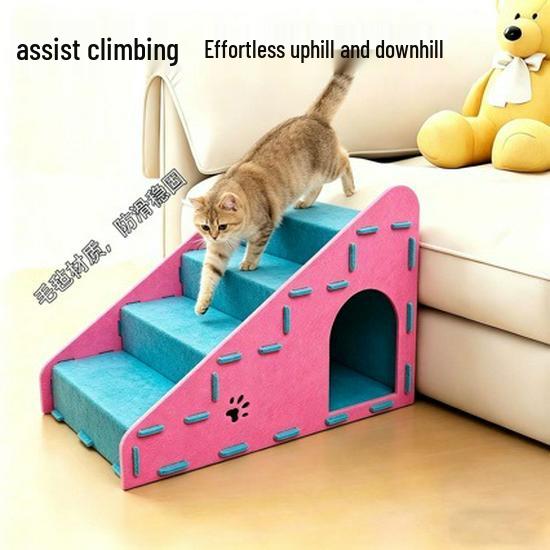 Felt Cat Bed and Climber with Scratching Board