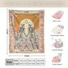 Vintage Tarotkarte „Die Liebenden“ Skelett-Design Flanell-Kuscheldecke, 100% Polyester Gestrickt Weich Gemütlich Warm Kunst-Decke