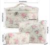 3PCS Makeup Bag Bowknot Quilting Women Cosmetic Bags Portable Zipper Makeup Travel Organizer Storage Handbag Toiletry Pouch 2025