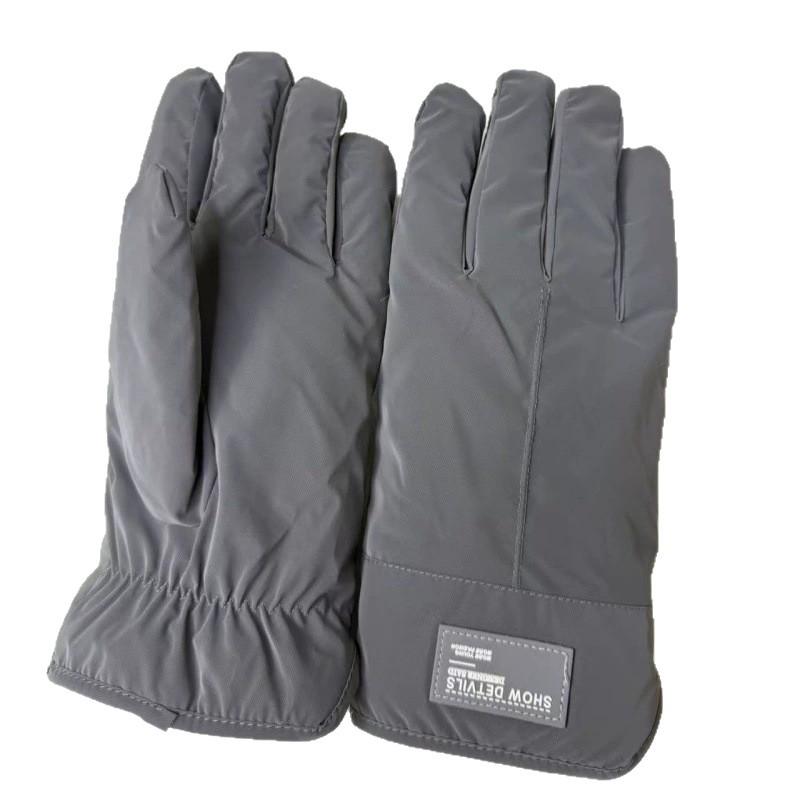 Men's Winter Touchscreen Cycling Gloves - Velvet-Lined, Thick, Warm, Windproof, and Comfortable for Outdoor Sports.