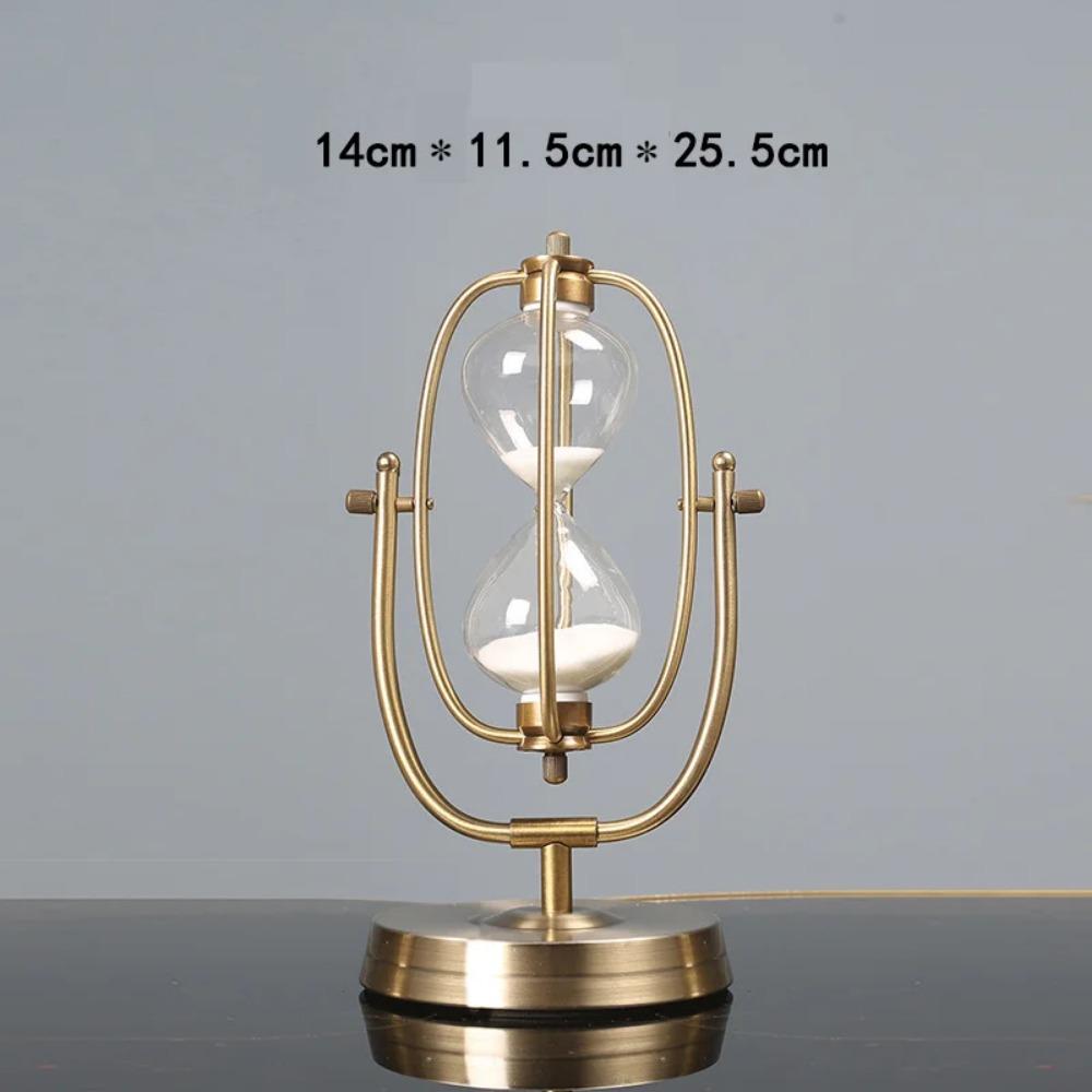 Glas Sanduhr Ornament Goldener Kodex Rotierender Sanduhr Timer Zuhause Luxus Ornament Kreative Fließender Sand Dekoration Geschenk