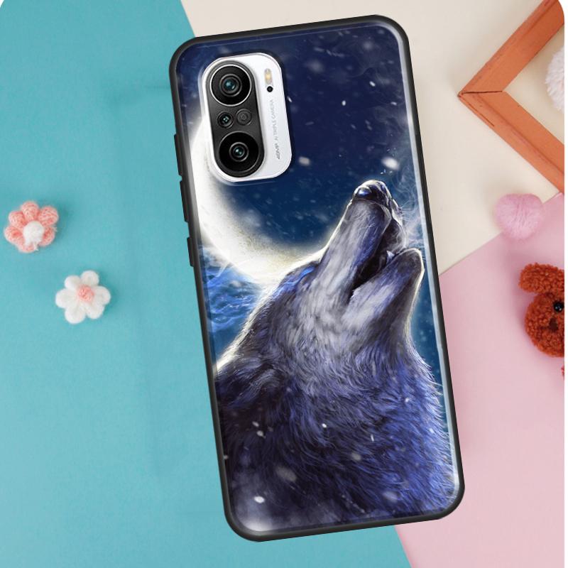 

Чехол Moon Roaring Wolf для POCO F3 F1 F2 M3 M4 X4 Pro GT X3 Pro, чехол для Xiaomi Mi 11 Lite 12 X Mi 11T Pro POCO M4 Pro