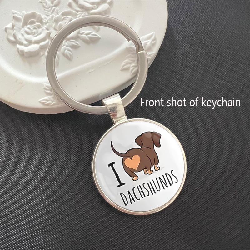 Charming Dog Gem Keychain Pendant: European & American Accessory