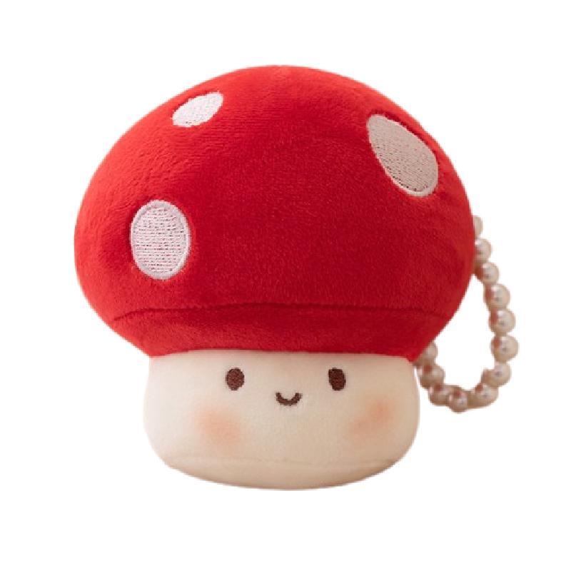 Shiitake Mushroom Plush Toys Cute Simulation Food Stuffed Dolls Keychain Pendant