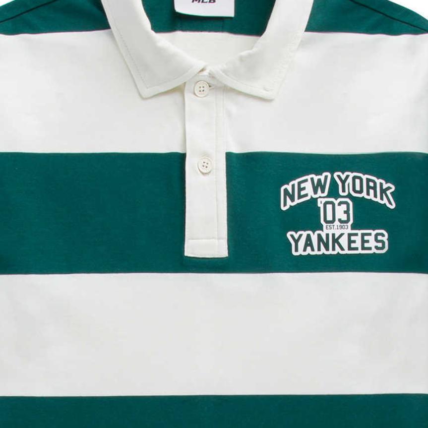 New MLB MLB Preppy Style Collection New York Yankees Polo Shirt Unisex Dark Green 3APQV0151-50GND