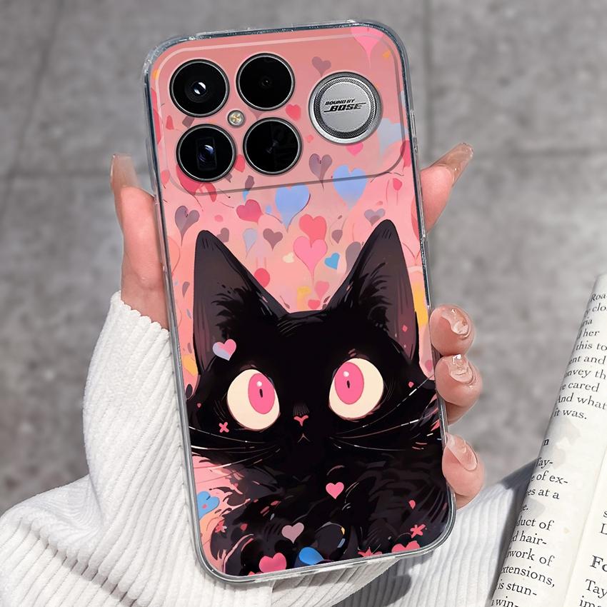 Covers For Xiaomi Poco F8 Ultra F8 F5 Pro F3 C50 C40 Mi Note 2 3 Transparent TPU Phone Case Cute Pet Dog Soft Silicone Dustproof Shell For Xiaomi Capa