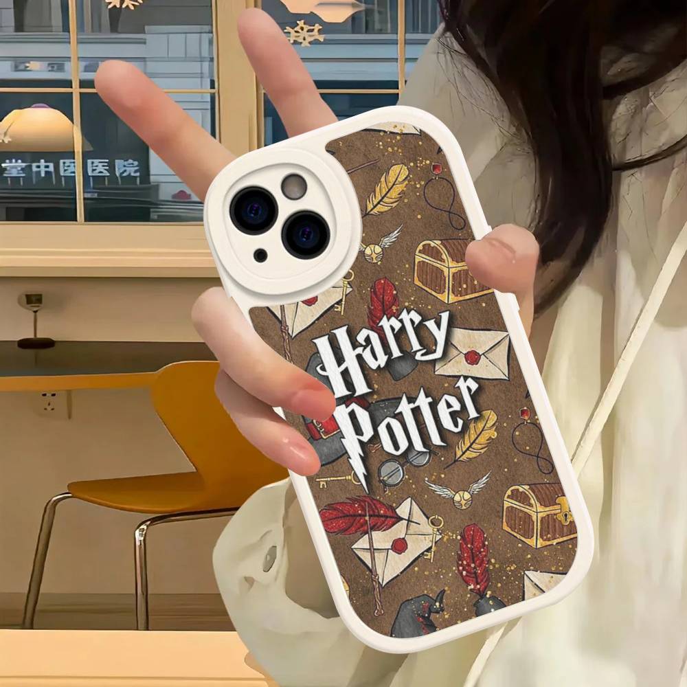 

Ataff Harryr P-Potter Logo Phone Case For iPhone 16 15 14 13 12 11 Pro Max Plus Leather Cover iPhone 14pro max