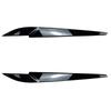 1 par främre strålkastarskydd Ögonlock blank svart ögonbryn för BMW F15 X5 F16 X6 2014-2018 Bilstyling