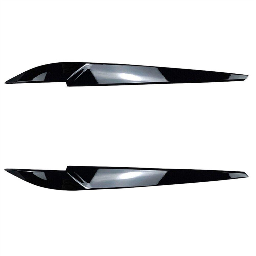 1 par främre strålkastarskydd Ögonlock blank svart ögonbryn för BMW F15 X5 F16 X6 2014-2018 Bilstyling