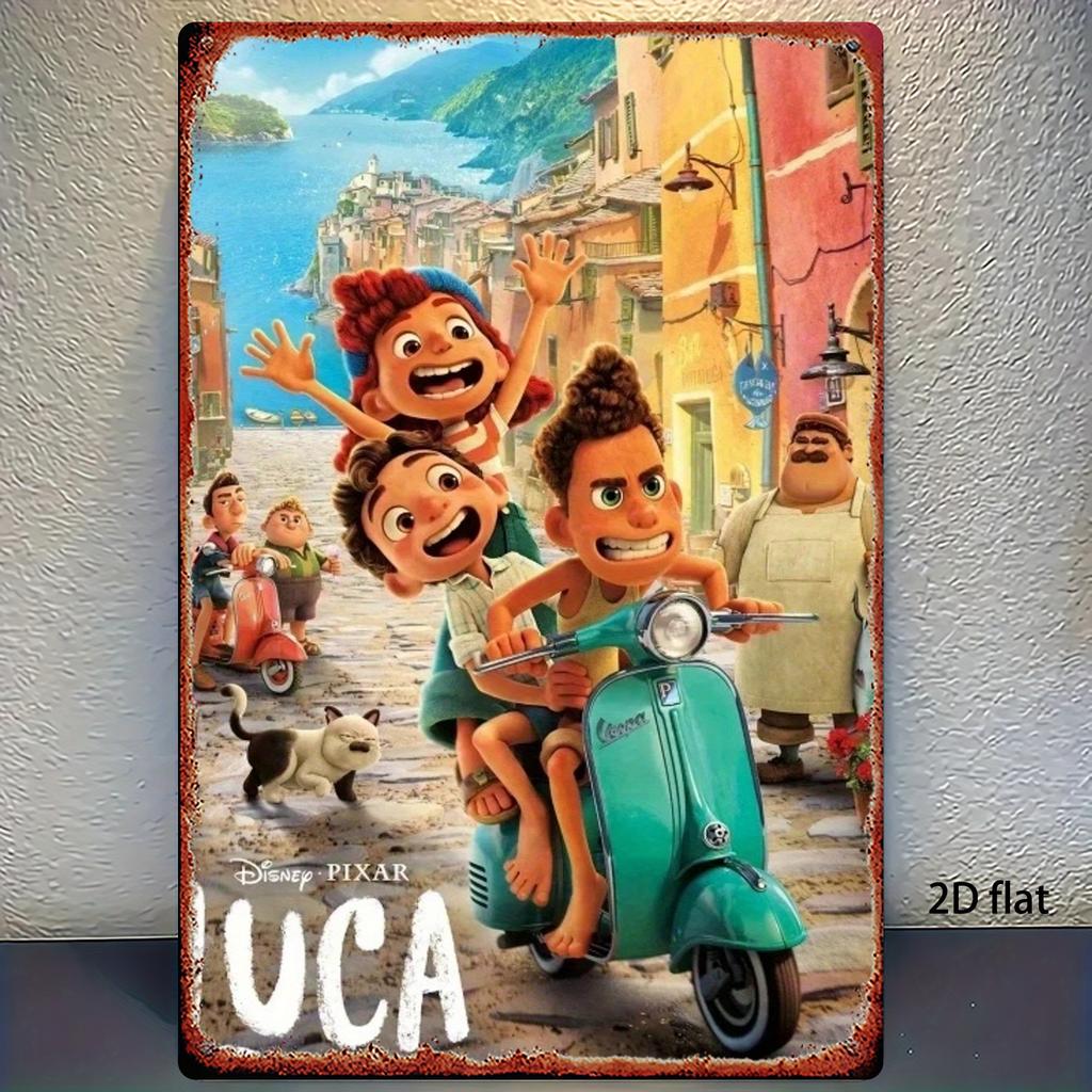 Miniso Disney Animation Warm Scene Decor Poster Tin Sign Metal Sign Decorative Plaque for Pub Bar Club Wall Decoration