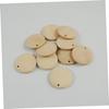 ULDIGI 50pcs Circle Labels, Wooden Tags, Wood Jewelry Chips, 7-Disc Wood with Holes, Charms, DIY Pendants, Wooden Charms