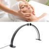 Half Moon Desk Lamp 27 Inch 40W 3000 to 6000K Dimmable Half Moon Nail Light with LED Clock Display for Lash Extension Skincare