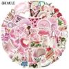 10 30 50Pcs Cute Pink Girl Cartoon Stickers Aesthetic Ins Decal Fridge Laptop Phone Diary Stationery Graffiti Sticker Kid Toy