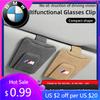 BAGF7 Car Sticker Hot For Car Glasses Clip Sun Visor Card Glasses Holder Cars Accessories For BMW Motorsport X1 X3 X5 E39 E46 E90
