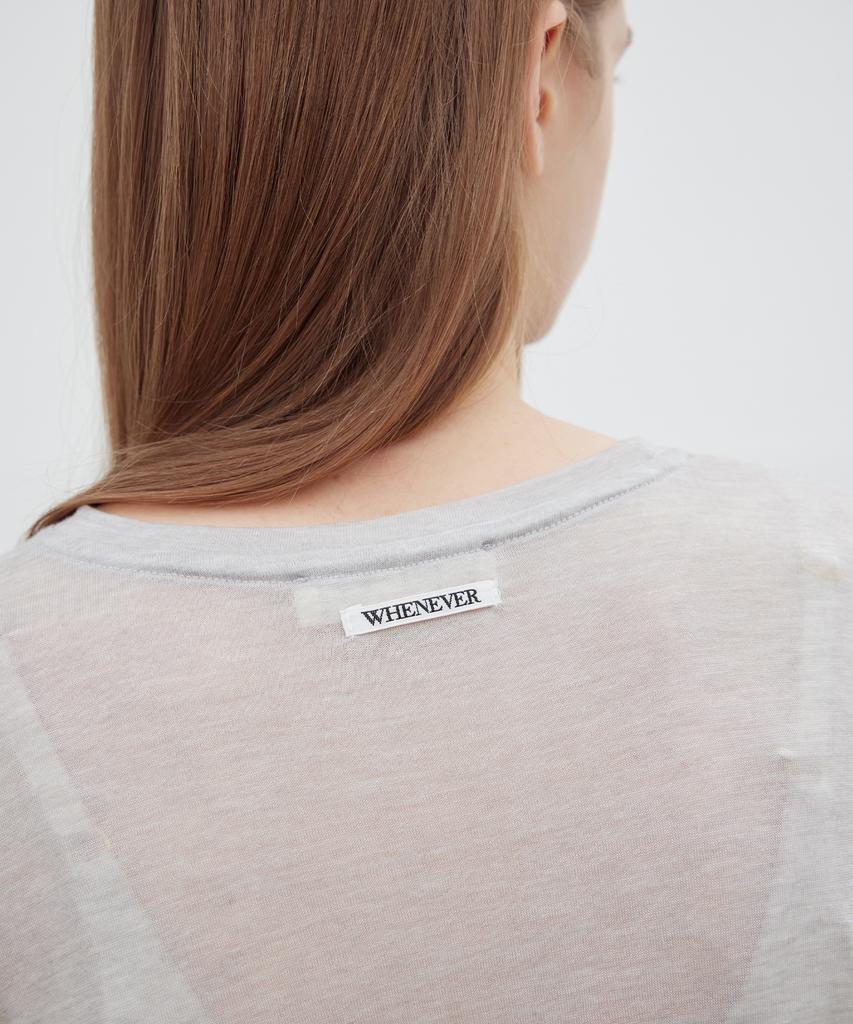 Leuba Layered Long Sleeve T-Shirt - Light Gray