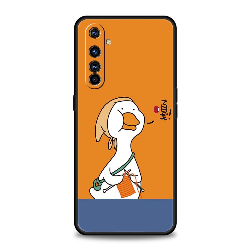 Funny Cartoon Duck Goose Case For Realme 16 15T 14 13 12 11 10 4G 9 8 5G Pro Plus C21 C25 C35 GT5 GT3 GT2 Neo 2 3 3T 5 Cover
