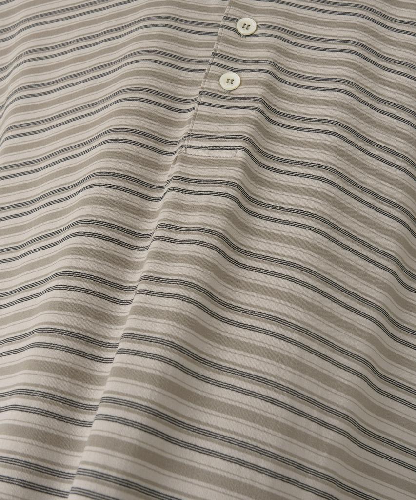 ANOTHER OFFICE Brief Stripe Rugby T (Light Khaki)