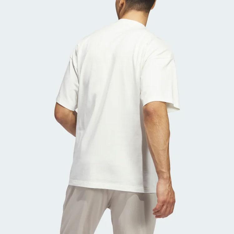 Adidas Basketball Select Tee Solid Logo Loose Fit Crew Neck Short Sleeve T-Shirt Men Tops White IQ1037