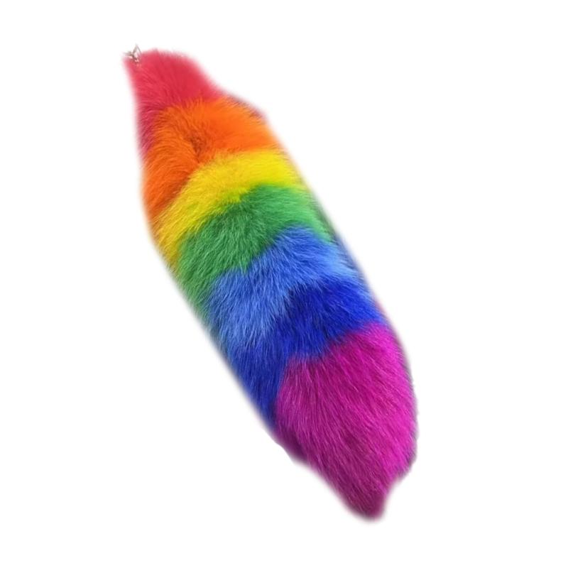 Futrzany Plecak Wiszące Dekoracje Ogon Lisa Breloczek Cosplay Futra Zabawka Urok Wisiorek