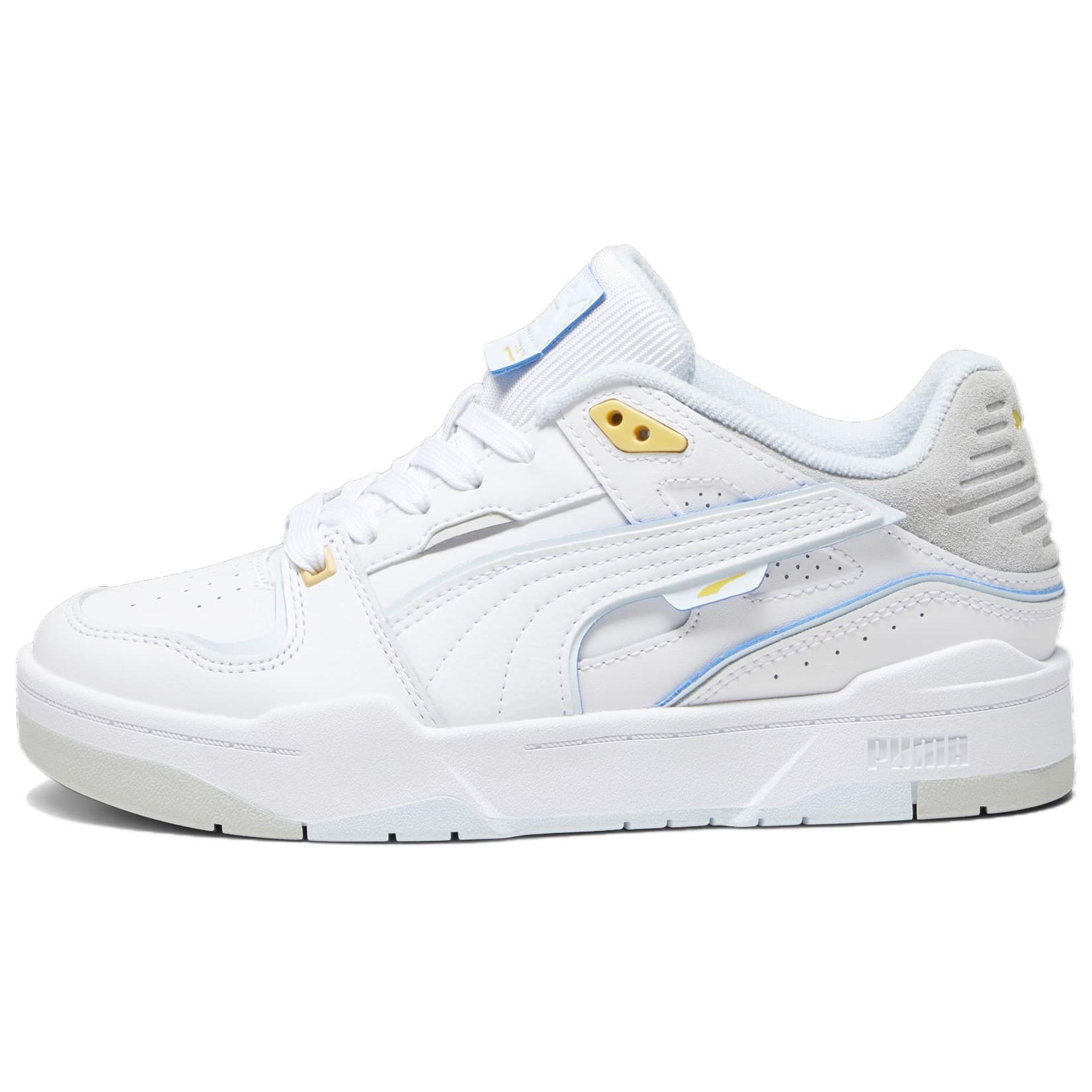 Кроссовки Puma Slipstream Удобные Универсальные Низкие Унисекс Белый Синий Желтый 393266-06 35.5