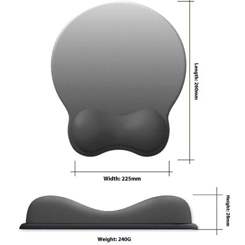 AntiSlip Mouse Pad With Memory Foam Wrist Rest Skin Friendly Ergonomic Wrist Support Gradient Color For Computer
